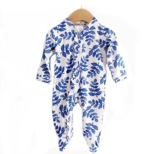 Spearmint Love Spearmint Baby ruffle romper footie